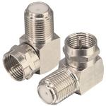 Right Angle Coaxial Cable Connector Adapter - 2-Pack