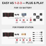 DOKIO 200W Portable Solar Panel Kit with Controller