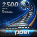 High Capacity 3000mWh AA Rechargeable Battery Pack 8