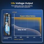 High Capacity 3000mWh AA Rechargeable Battery Pack 8