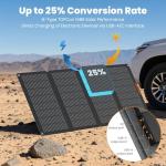 SOKIOVOLA 50W Portable Solar Panel with USB Ports