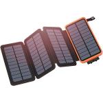 Hiluckey Solar Charger Power Bank with 4 Panels