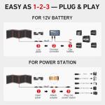 DOKIO 150W Portable Foldable Solar Panel Kit