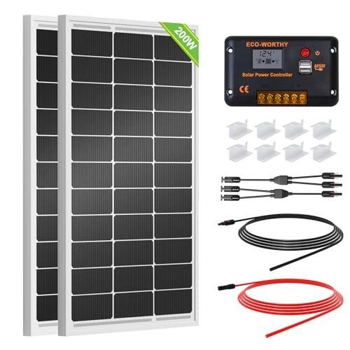ECO-WORTHY 200W Solar Panel Kit for Off-Grid