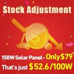 DOKIO 150W Portable Foldable Solar Panel Kit