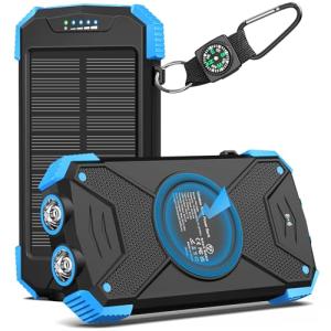 BLAVOR 10,000mAh Solar Power Bank with Fast Charging