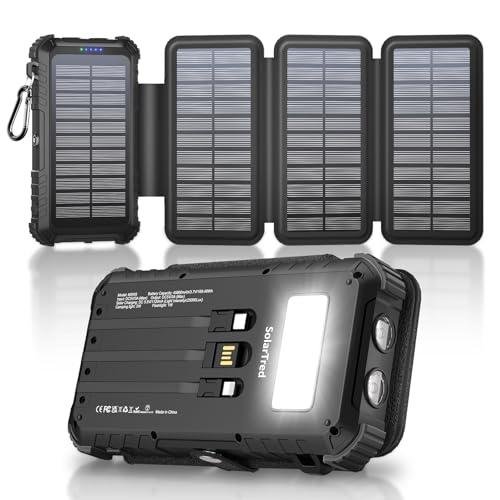 Portable 45800mAh Solar Power Bank with 4 Panels