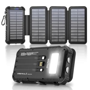 Portable 45800mAh Solar Power Bank with 4 Panels