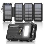 Portable 45800mAh Solar Power Bank with 4 Panels