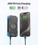 BLAVOR 10,000mAh Solar Power Bank with Fast Charging