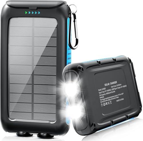 Kepswin 49800mAh Solar Power Bank with Flashlight