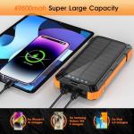 Wireless Solar Power Bank 49800mAh Fast Charger