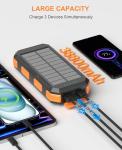 Portable 38800mAh Solar Power Bank with Fast Charging