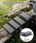 Portable 38800mAh Solar Power Bank with 4 Panels