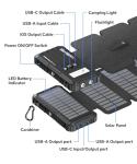 Portable 45800mAh Solar Power Bank with 4 Panels