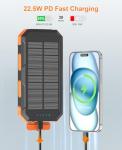 Portable 38800mAh Solar Power Bank with Fast Charging