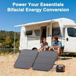 100W Bifacial Portable Solar Panel for Camping