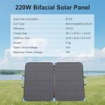E-POWO 220W Bifacial Portable Solar Panel Charger