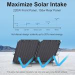 E-POWO 220W Bifacial Portable Solar Panel Charger