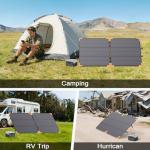 100W Bifacial Portable Solar Panel for Camping