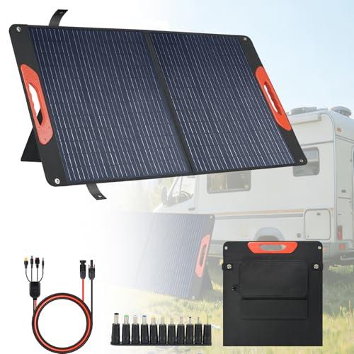 100W Foldable Solar Panel - Charger for Power Stations | Monocrystalline 23.5% High Efficiency QC3.0 USB-A/USB-C Output | IP65 Waterproof | Portable for Camping, RV, Emergency Blackout