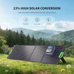 200W Portable Solar Panel for Power Station, 23.5% High Efficiency ETFE Foldable Solar Charger with 4 Kickstands, IP65 Waterproof MC4 Output for Outdoor Camping, RV, Blackout