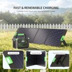 200W Portable Solar Panel for Power Station, 23.5% High Efficiency ETFE Foldable Solar Charger with 4 Kickstands, IP65 Waterproof MC4 Output for Outdoor Camping, RV, Blackout