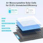 400W Portable Solar Panel for Power Station, 23.5% High Efficiency ETFE Foldable Solar Panels Charger, Fast Installation with Kickstands, IP67 Waterproof for RV, Outdoor Camping, Off Grid Blackouts