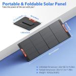240W Portable Solar Panels for Power Station, 23.5% High Efficiency, 240 Watt Monocrystalline Foldable Solar Panel Charger with USB/20V DC Output Adjustable Kickstand for Camping, Off-Grid Living