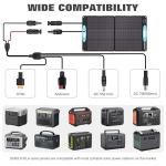 SOKIOVOLA 100W Portable Solar Panel for Power Station,ETFE Portable Foldable Solar Charger NextGen 25% High Conversion IP68 Waterproof Solar Panel for Camping Outdoor RV Blackout