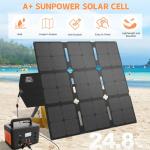 SOKIOVOLA 120W Foldable Solar Panel with MC-4 Connector Portable Solar Panel for Camping Folding Solar Panel Charger for Portable Power Station Laptops RV