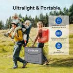 400W Portable Solar Panel, Camping Essentials Foldable Solar Panels Charger with Adjustable Kickstand IP65 Waterproof for Power Station Outdoor RV Camer Off Grid Hiking Emergency Power Backup