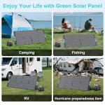 400W Portable Solar Panel for Power Station, 23.5% High Efficiency ETFE Foldable Solar Panels Charger, Fast Installation with Kickstands, IP67 Waterproof for RV, Outdoor Camping, Off Grid Blackouts
