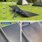 400W Portable Solar Panel, Camping Essentials Foldable Solar Panels Charger with Adjustable Kickstand IP65 Waterproof for Power Station Outdoor RV Camer Off Grid Hiking Emergency Power Backup