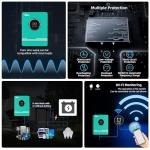 Anern 6200W Hybrid Solar Inverter 48V DC to 220-230VAC, Pure Sine Wave Solar Inverter with 120A MPPT Solar Charge Controller, Fit for 48V Lithium Lead-Acid Gel Battery Off-Grid System