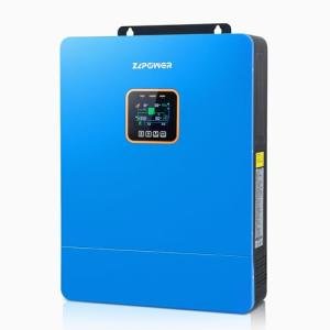 ZLPOWER UL1741 8000W 48V Solar Inverter, AC Input/Output 120V/240V(settable),Split Phase Inverter Built-in 2 MPPTs, Max 180A Battery Charging Inverter Charger(Parallel/WiFi/BMS COMM), Batteryless