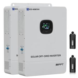 ECO-WORTHY 20000W Solar Inverter 48 Volt Inverter Pure Sine Wave UL1741,120V/240V Single/Split-Phase,Support Parallel,Built-in 2 MPPT Solar Controllers,Solar Inverter Charger for Home Off Grid