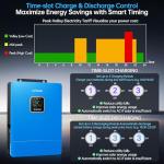 ZLPOWER UL1741 8000W 48V Solar Inverter, AC Input/Output 120V/240V(settable),Split Phase Inverter Built-in 2 MPPTs, Max 180A Battery Charging Inverter Charger(Parallel/WiFi/BMS COMM), Batteryless
