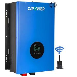 ZLPOWER UL1741 8000W 48V Solar Inverter,Built-in 2 MPPTs,Peak Power 24000W Split Phase Pure Sine Wave Inverter AC Input 240V,Output 120V/240V,Low Frequency Inverter for Home (WiFi and BMS COMM)