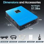 ZLPOWER UL1741 8000W 48V Solar Inverter, AC Input/Output 120V/240V(settable),Split Phase Inverter Built-in 2 MPPTs, Max 180A Battery Charging Inverter Charger(Parallel/WiFi/BMS COMM), Batteryless