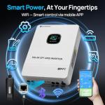 ECO-WORTHY 20000W Solar Inverter 48 Volt Inverter Pure Sine Wave UL1741,120V/240V Single/Split-Phase,Support Parallel,Built-in 2 MPPT Solar Controllers,Solar Inverter Charger for Home Off Grid