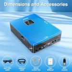 ZLPOWER UL1741 8000W DC 48V Solar Inverter, AC Input/Output 120V/240V(settable) Split Phase Pure Sine Wave Inverter, Built-in 2 MPPTs, Max 200A Battery Charging(Parallel/WiFi/BMS COMM), Batteryless