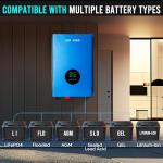 ZLPOWER UL1741 8000W 48V Solar Inverter,Built-in 2 MPPTs,Peak Power 24000W Split Phase Pure Sine Wave Inverter AC Input 240V,Output 120V/240V,Low Frequency Inverter for Home (WiFi and BMS COMM)