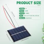 Kanayu 40 Pcs Small Solar Panels 3v 120ma Mini Polycrystalline Solar Cells DIY System Kits Epoxy Panel Module Photovoltaic Cells Charger 60 x 55 mm for Light Flashlight Charger