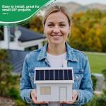 Kanayu 40 Pcs Small Solar Panels 3v 120ma Mini Polycrystalline Solar Cells DIY System Kits Epoxy Panel Module Photovoltaic Cells Charger 60 x 55 mm for Light Flashlight Charger