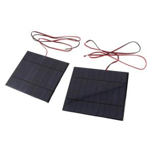 2pcs Polycrystalline Solar Panel Cell Power Module - DC5V 500mA for DIY Projects, High Efficiency Solar Charger with 100cm Cable