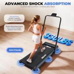 GORISE Foldable Walking Pad Treadmill with Adjustable Height