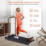 SUOUER Portable Walking Pad Treadmill with Handle