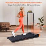SUOUER Portable Walking Pad Treadmill with Handle