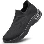Mens Walking Shoes Slip on Lightweight Comfortable Running Shoes Workout Tennis Athletic Shoes Gym Sneakers Black Size 13